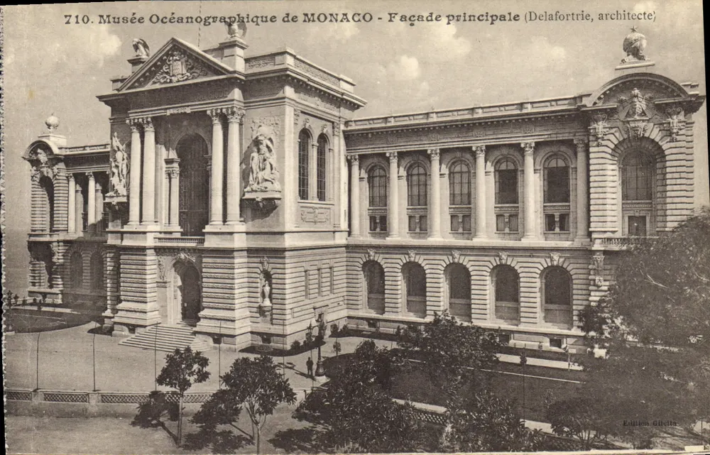 Museu Oceanoográfico de MONACO — Fachada principal — Delafortrie, arquiteto — Edição Guetta - Frente