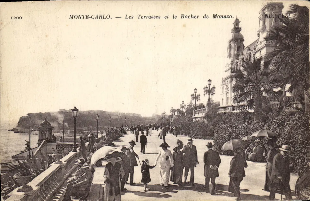 Monte-Carlo — Die Terrassen und der Felsen von Monaco — ND. Phot. - Vorderseite