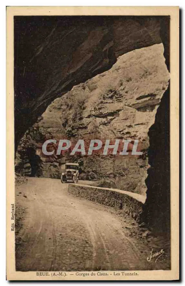 Beuil (A.-M.) — Gorges do Cians — Os Túneis — Edit. Reyband - Frente