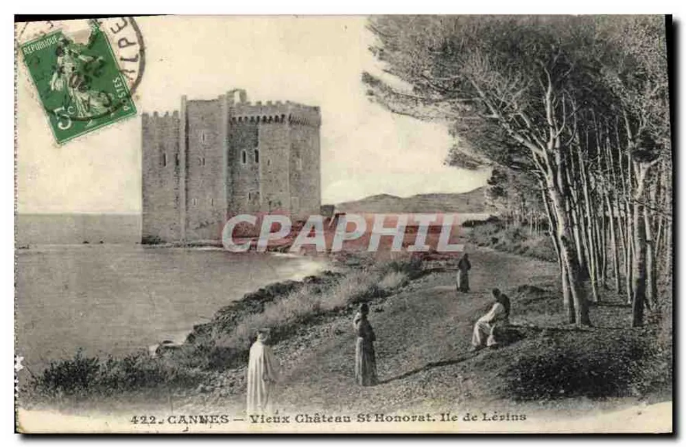 Cannes — Altes Schloss Saint-Honorat, Insel Lérins — unbekannter Verlag, Nr. 422 - Vorderseite