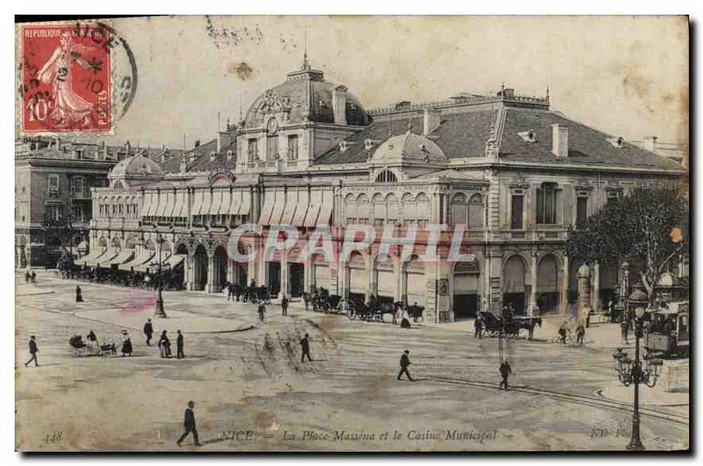NICE — Place Masséna und das Municipale Casino — Graphil, Nr. 448 - Vorderseite