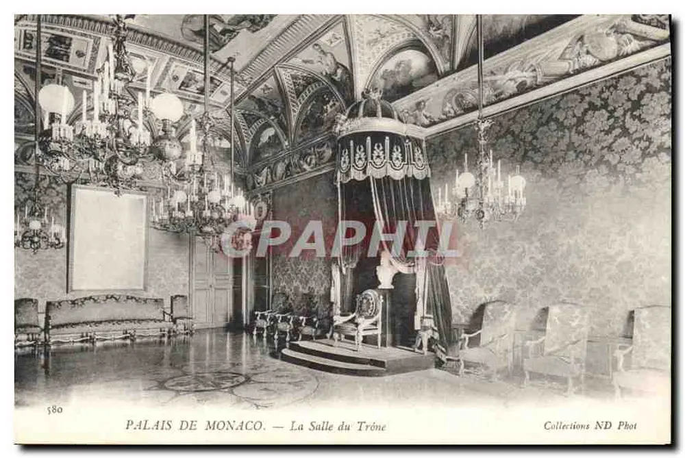 Palácio de Mônaco — A Sala do Trono — Coleções ND Phot - Frente