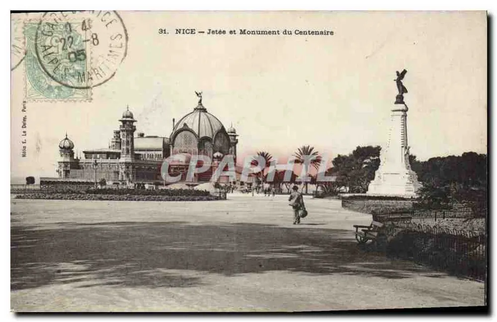 Nice — Píer e Monumento do Centenário — Nélio E. La Dette, Paris, n°31 - Frente