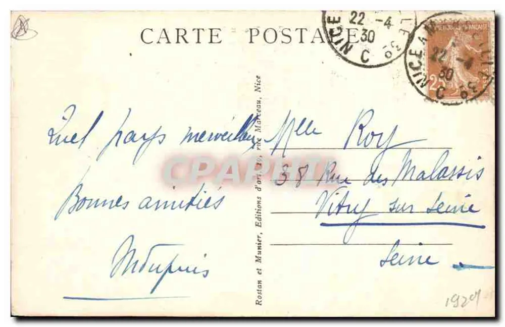 Antibes - Die alten Mauern - RM - Rückseite
