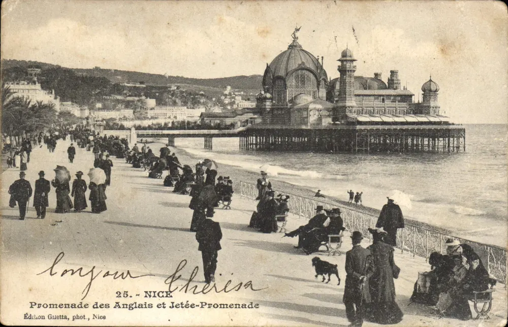 Nice - Promenade des Anglais et Jetée-Promenade — Éditeur Guetta, phot. Nice, n°25 - Vorderseite