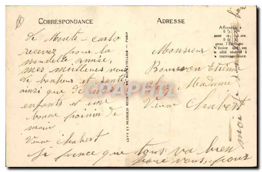 Monte-Carlo - Ansicht des Prinzenpalastes - Prinzenpalast - Sinet et Cie - Monaco - LL - n°243 - Rückseite