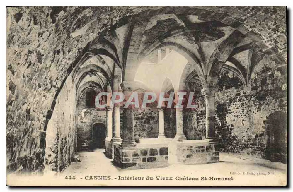 CANNES - Innenansicht des alten Schlosses St-Honorat — Giletta-Ausgabe, Foto Nice, Nr. 444 - Vorderseite