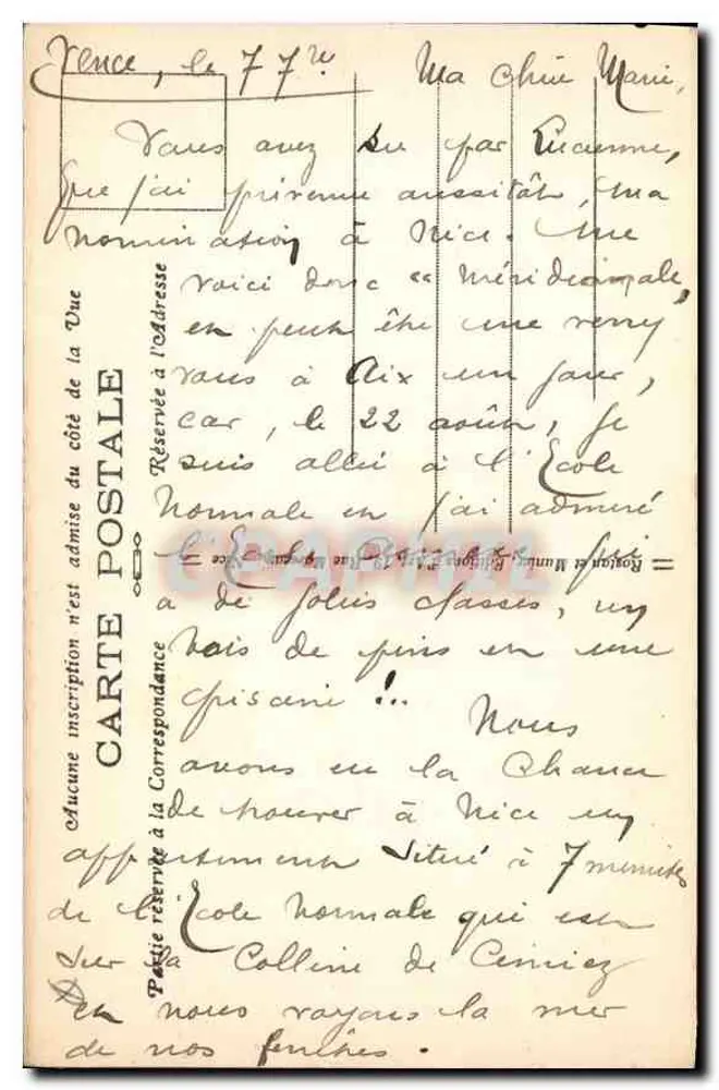 Nice — Ogólny widok z zamku — AM, n°30 - Rewers