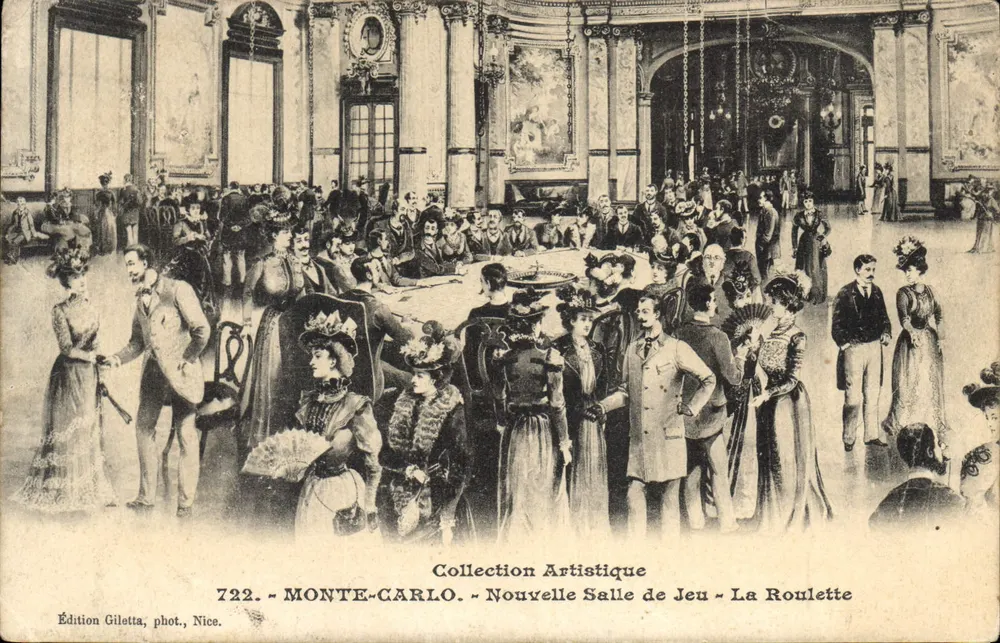 Monte-Carlo — Neue Spielhalle — Die Roulette — Gilotta, phot., Nizza, n° 722 - Vorderseite
