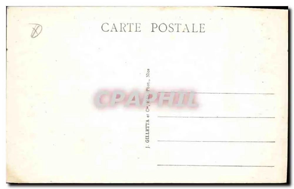 Nice - Rauba-Capeu - Terrasse du Soleil — J. Gilletta, Nice, n°63 - Verso