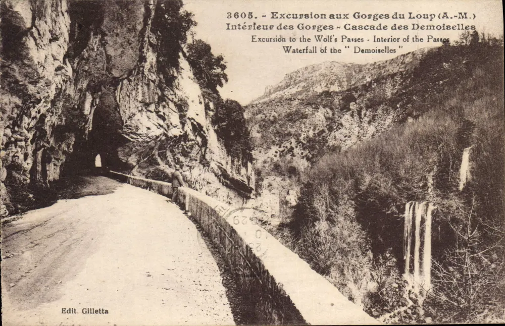 Gorges du Loup (A.-M.) — Cascade des Demoiselles — Edit. Gilletta n°3605 - Vorderseite