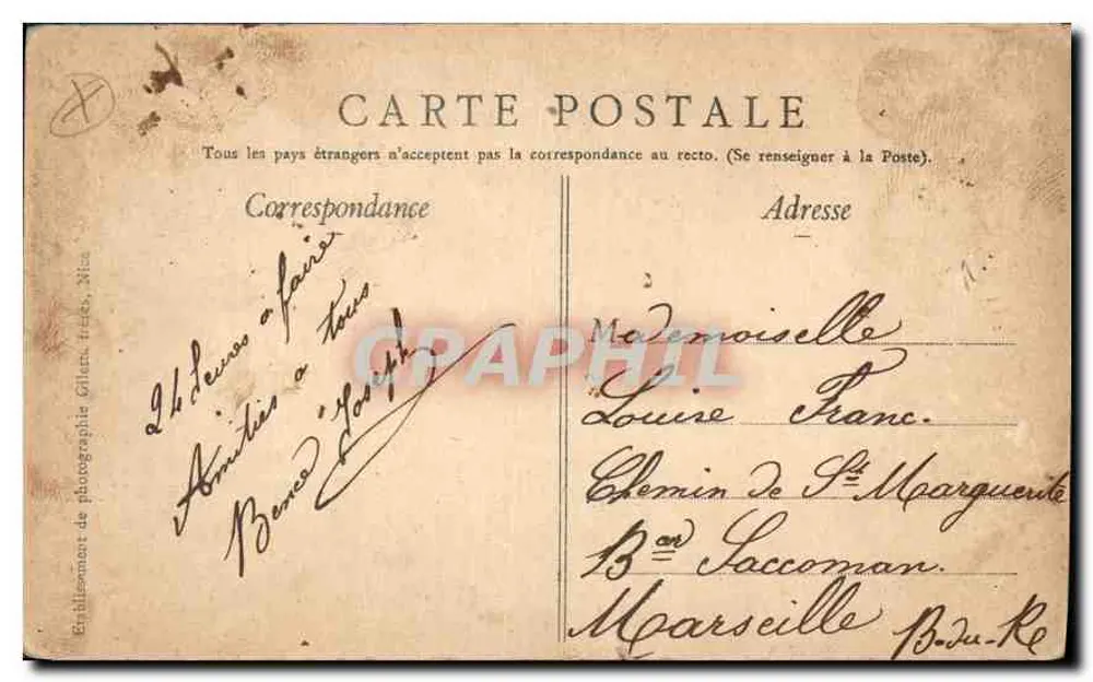 Nizza — La Jetée-Promenade e i Palmeti — Edizione Giletta, fot., Nizza, n°93 - Verso