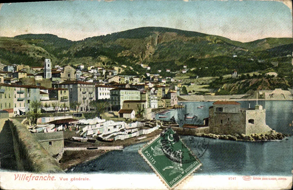 Villefranche. Vista geral — Edição Louis Glaser, Leipzig, n° 2747 - Frente