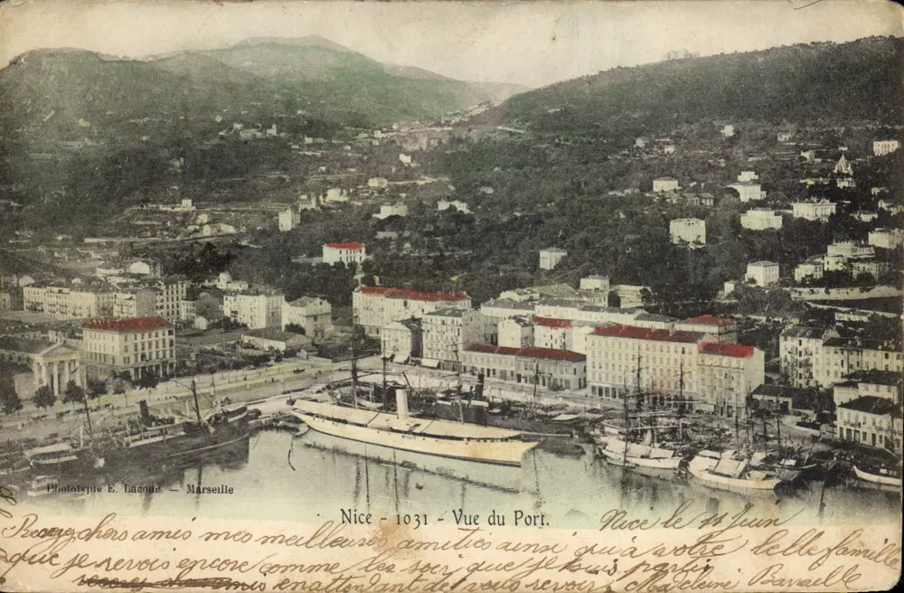 Nice - Visão do Porto — Fototipia E. Lâgoua — Marseille, n°1031 - Frente