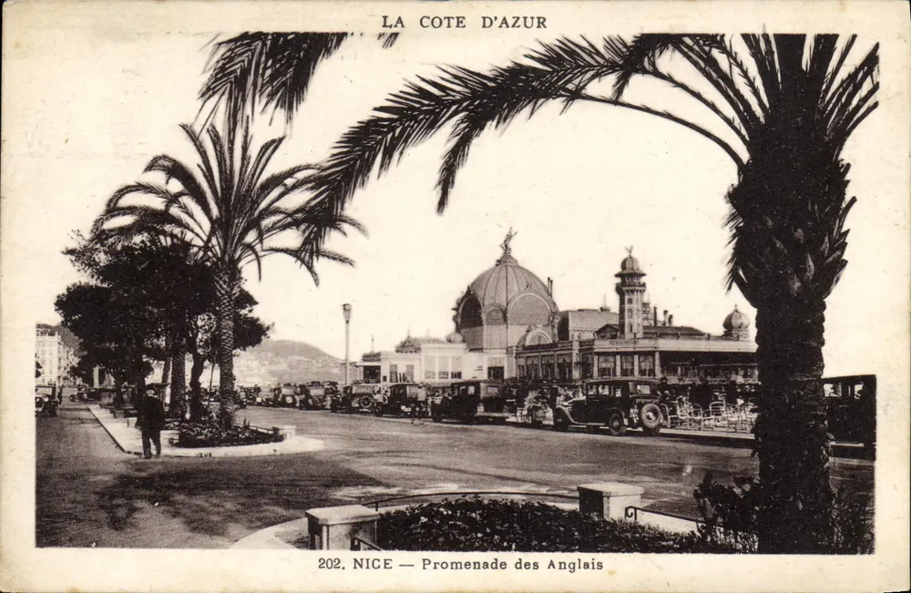 Nice — Promenade dos Ingleses — Editor Muriet, n° 202 - Frente
