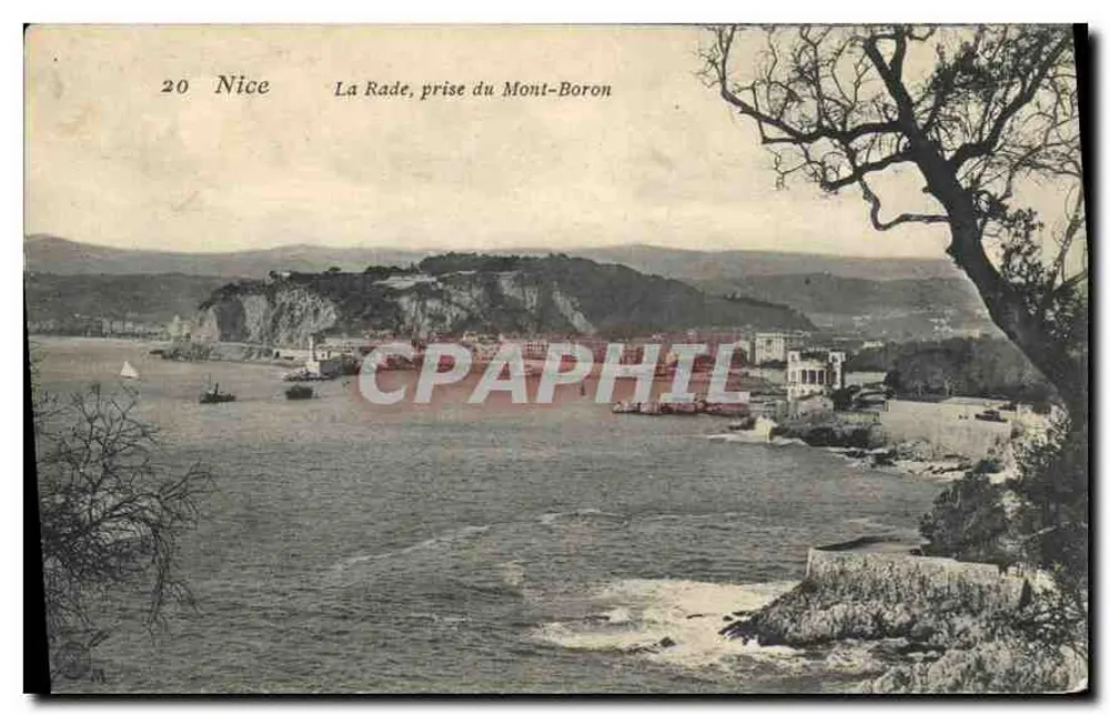 Nice — De Rade, genomen vanaf de Mont-Boron — onbekende uitgever, n° 20 - Voorkant