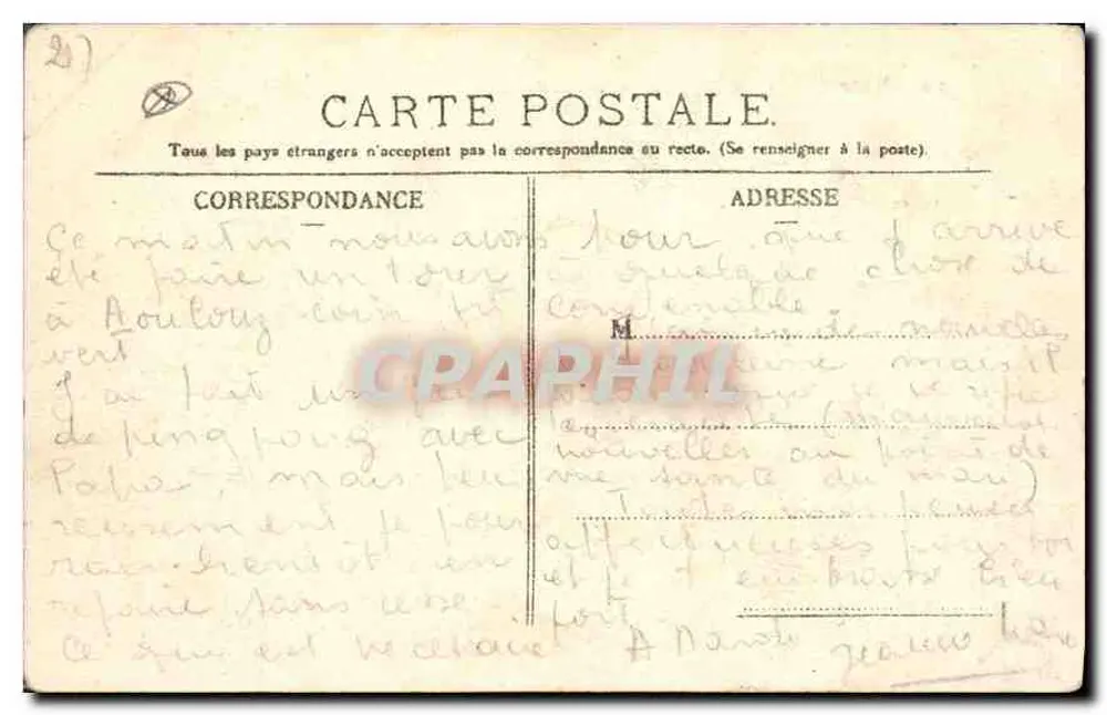 Nice — De Rade, genomen vanaf de Mont-Boron — onbekende uitgever, n° 20 - Achterkant