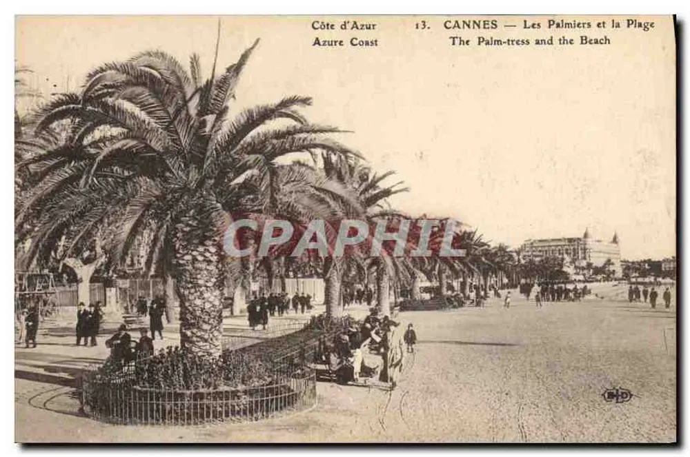 Cannes — Les Palmiers et la Plage — Édition P. Nicaise, n°13 - Vorderseite