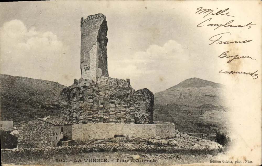 La Turbie - Tour d'Auguste — Édition Giletta, phot. Nice, n° 607 - Frente