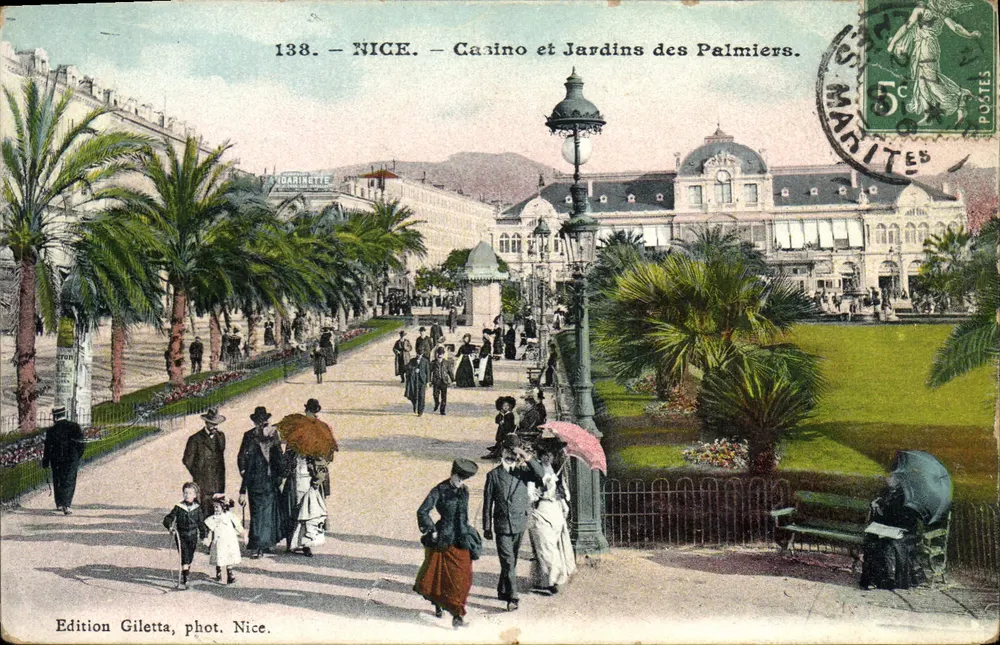 Nice - Das Casino und Jardins des Palmiers — Edition Gileletta, phot. Nice, n° 138 - Vorderseite