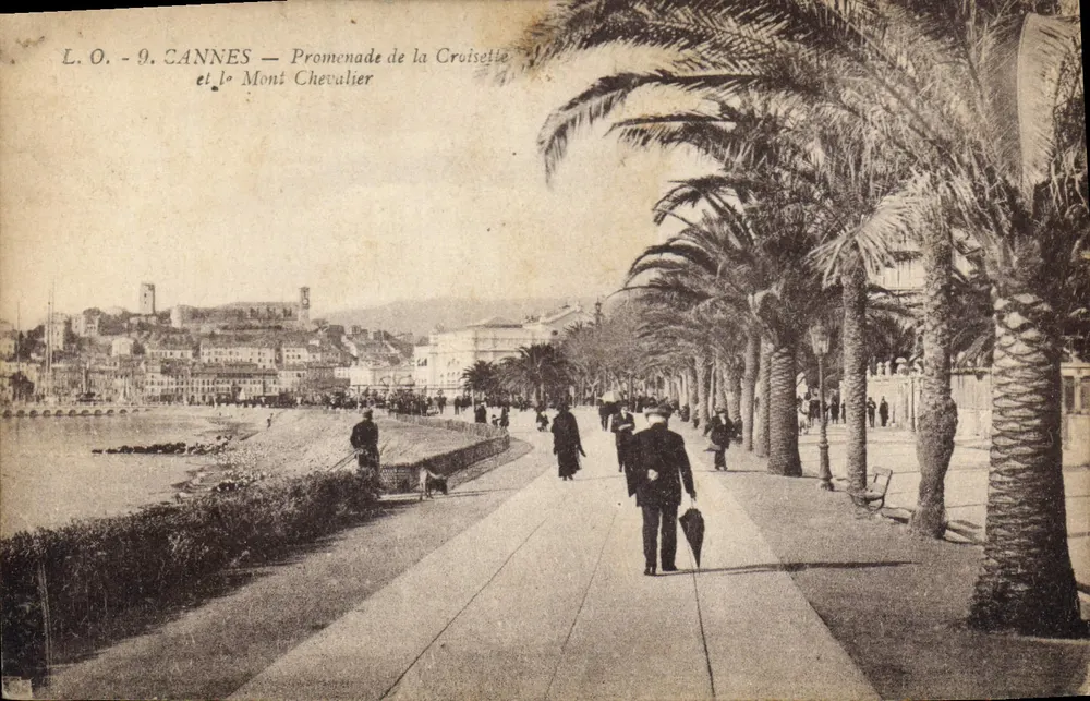 Cannes — Promenade de la Croisette und Mont Chevalier — L.O. - 9 - Vorderseite