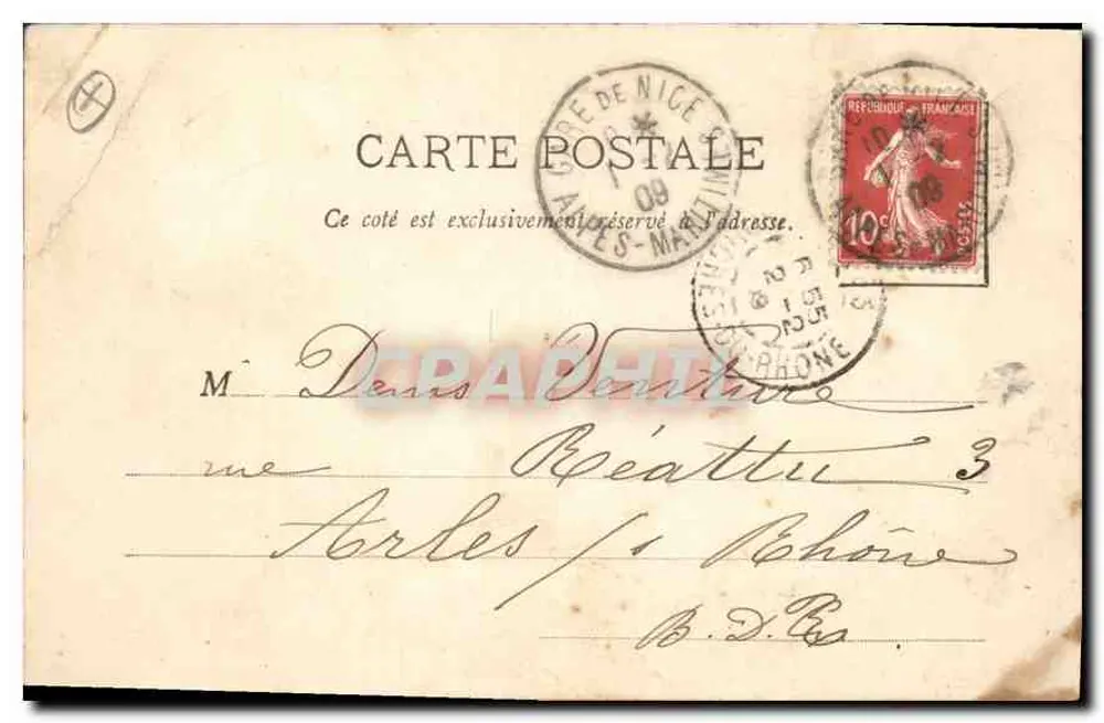 Monte-Carlo — vue de la ville et du mont Agel — T. B. édit., Nice - 59 - Verso