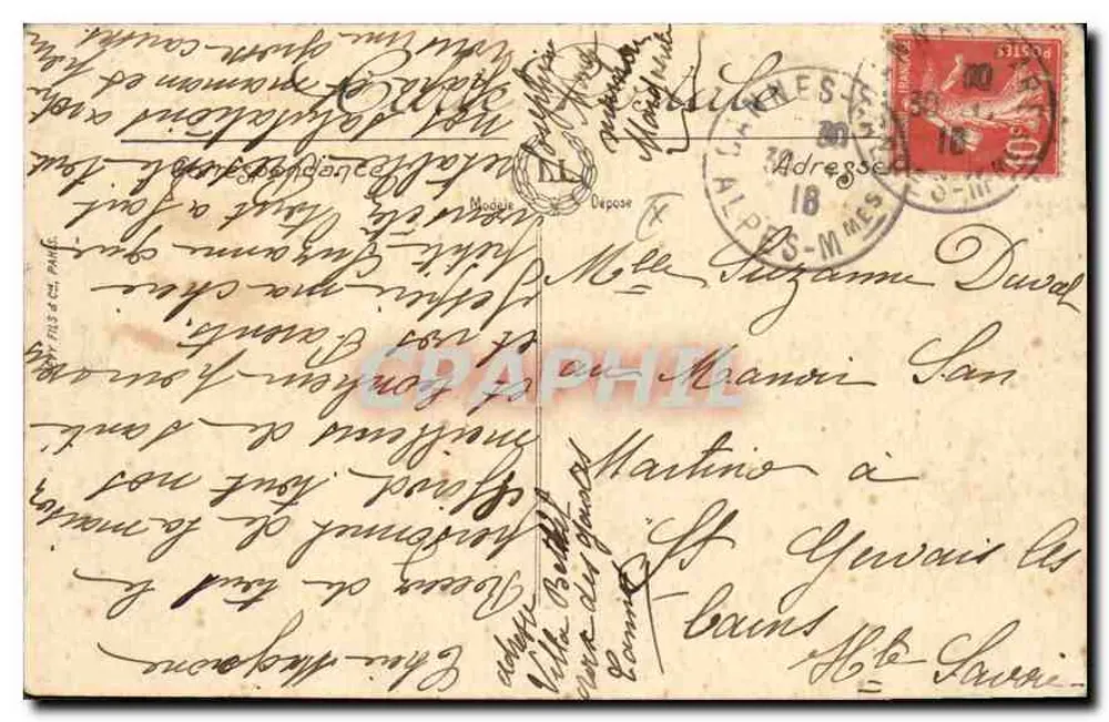 Cannes, Les Chais de la Croisette — Chevalier — LL. - Verso