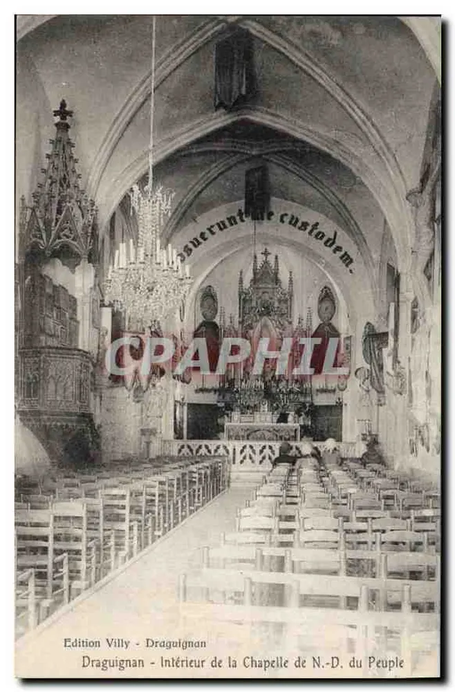Draguignan - Interior da Capela de N.-D. do Povo — Edição Villy - Frente