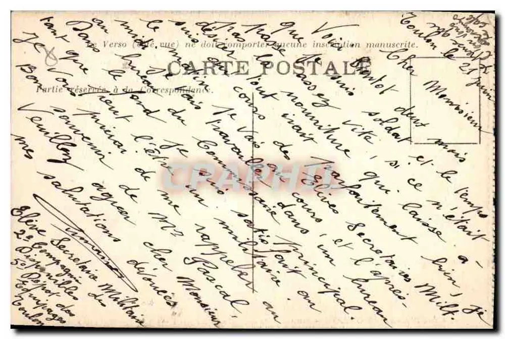 Cap Brun – Toulon – Côte d'Azur – Küstenblick unter Bäumen - Rückseite