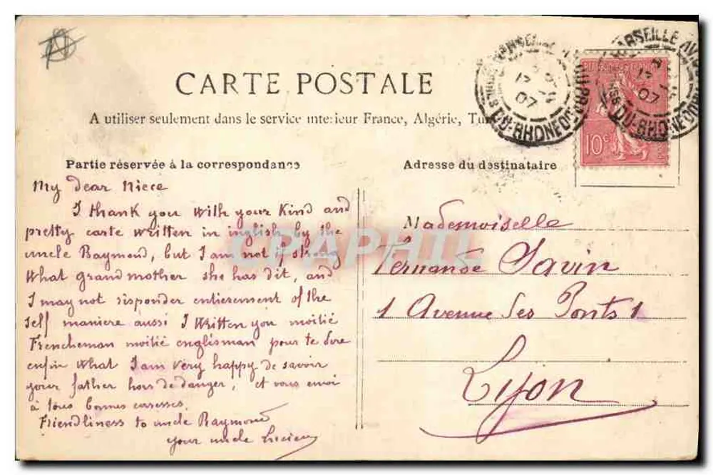 Côte d'Azur, St CYR, Les Lecques. Kiefernwälder. — Verlag: Baudouin - Ma Ville. - Rückseite