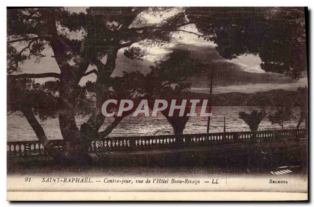 Saint-Raphaël — Rücklichtsicht des Hotels Beau-Rivage — Selecta, n°91 - Vorderseite