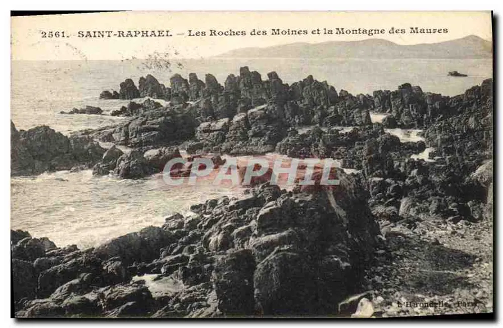 Saint-Raphaël — Die Felsen der Mönche und der Berg der Mauren — E. Hurondelle, Paris - Vorderseite