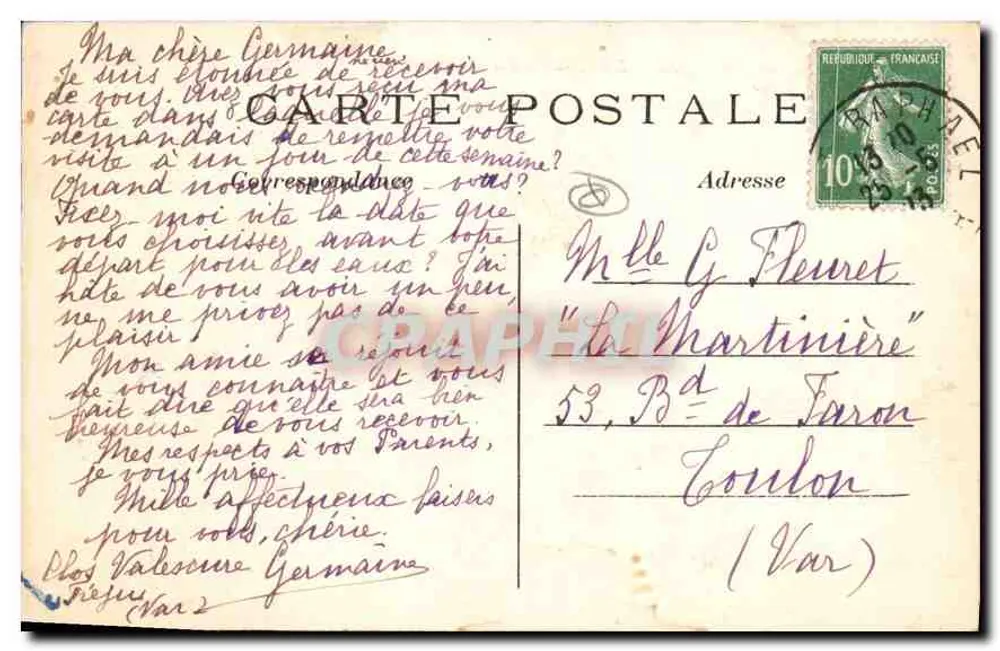 Saint-Raphaël — Die Felsen der Mönche und der Berg der Mauren — E. Hurondelle, Paris - Rückseite