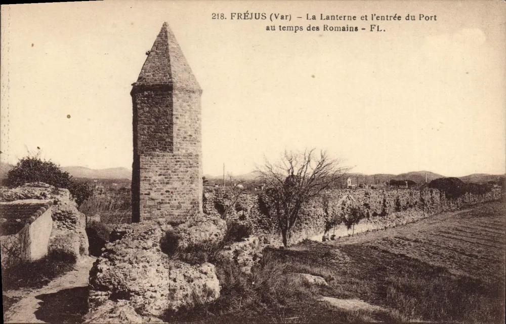 Fréjus (Var) — Die Laterne und der Eingang zum Hafen zur römischen Zeit — F.L. - Vorderseite