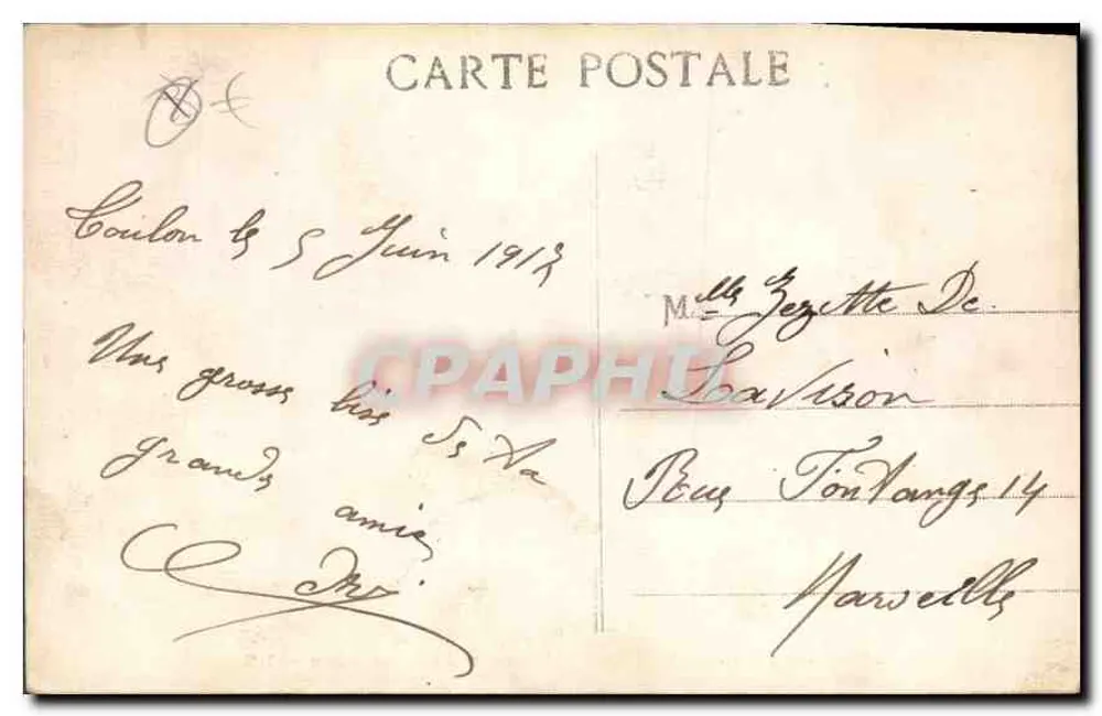 Toulon - Ein Eckbereich von Mourillon — DS. - Rückseite