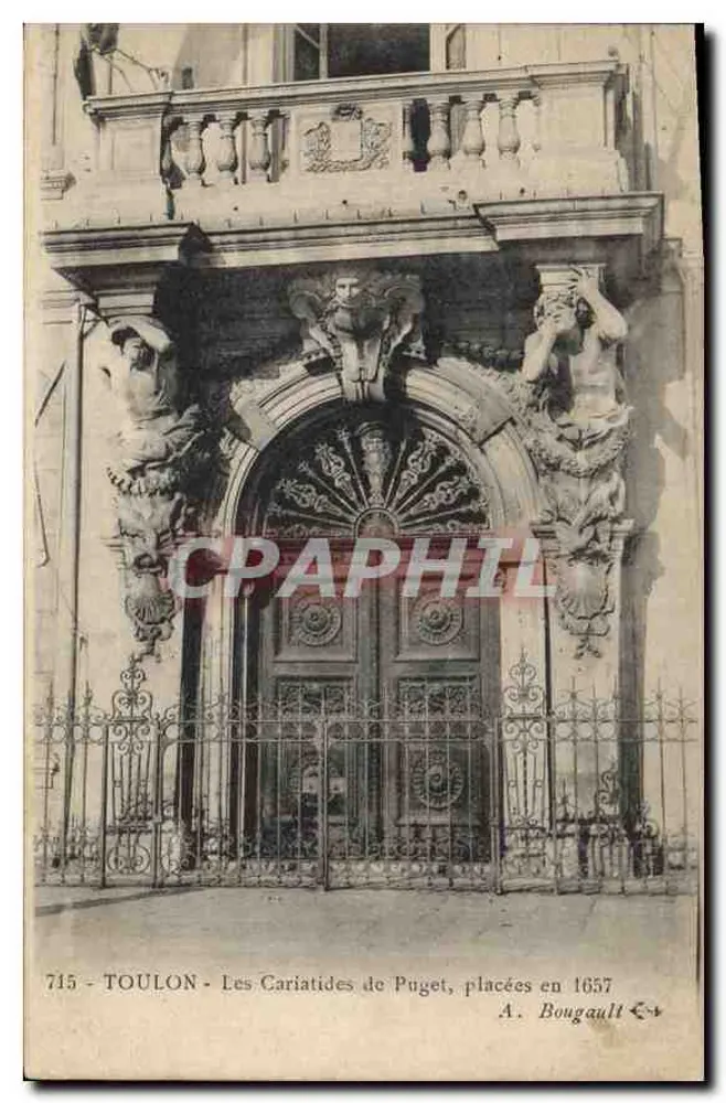 Toulon - As Cariatides de Puget, colocadas em 1657 — A. Bougault n°715 - Frente