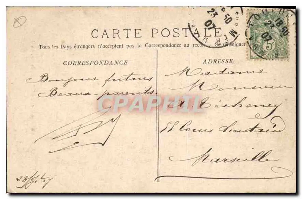 Toulon - As Cariatides de Puget, colocadas em 1657 — A. Bougault n°715 - Verso
