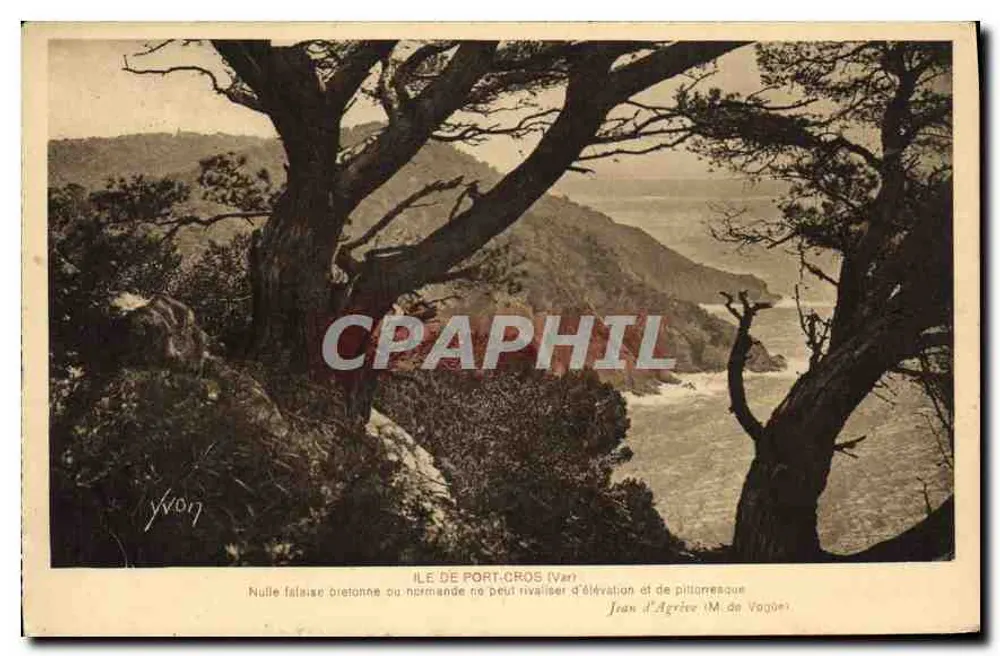 Isola di Port-Cros (Var) — scogliere di elevazione e di pittoresco — Jean d'Agrieve (M. de Vagoe) - Recto