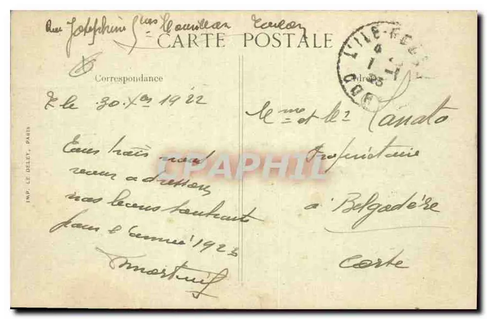 Toulon — Praça da Liberdade — Editor E.D. n°6 - Verso