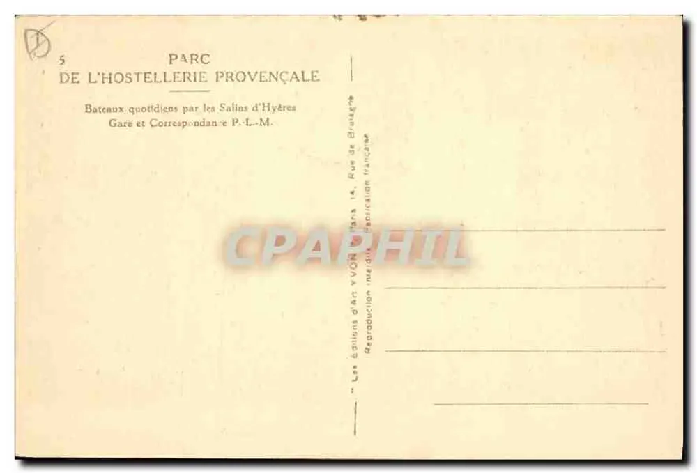 Insel Port-Cros (Var) — Ostereierglocken, Luftwege auf der Insel — Claude Balyne - Rückseite