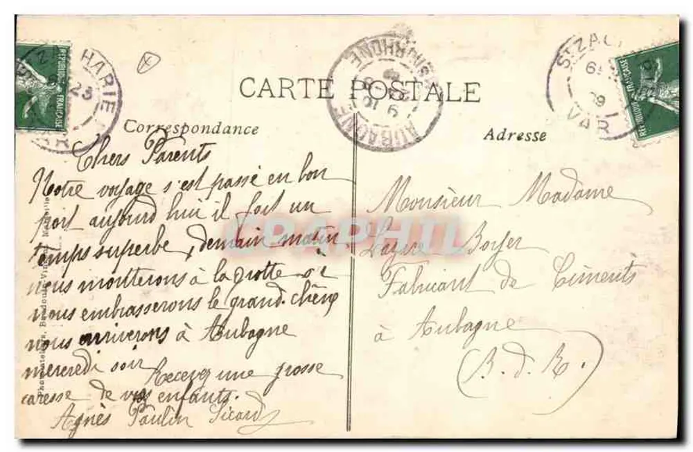 A Sainte-Baume — O Grande Carvalho — Editor: Roux & Cie, n° 160 - Verso