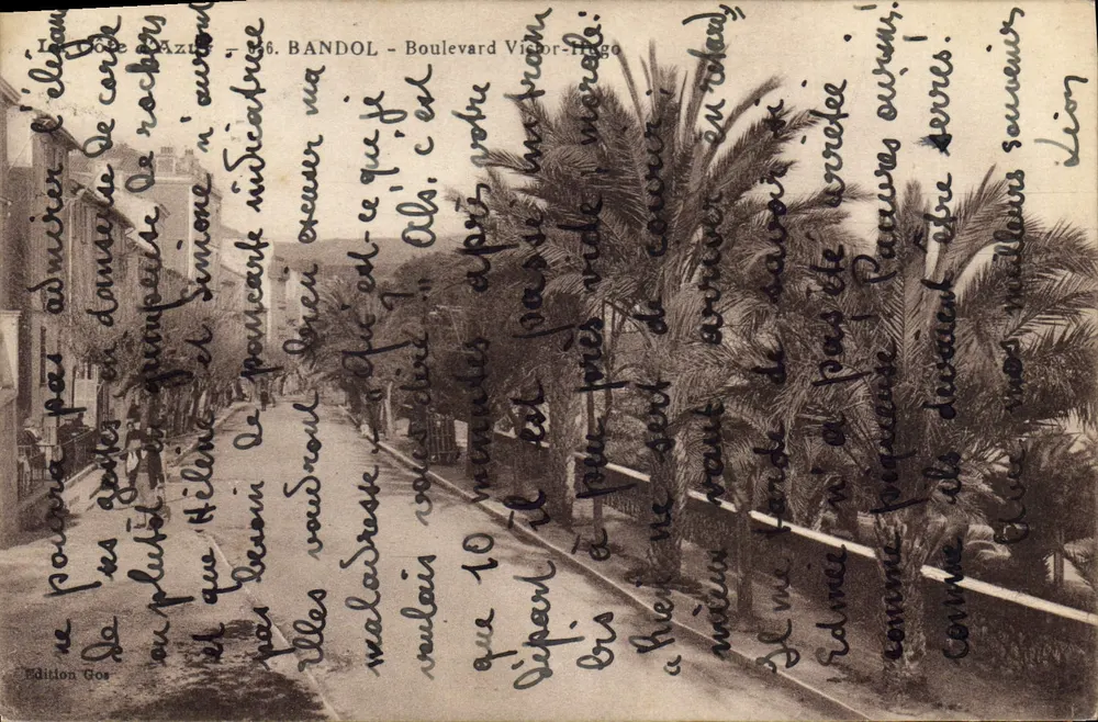 BANDOL - Boulevard Victor-Hugo — uitzicht op palmboom — Uitgave Gos n° 356 - Voorkant