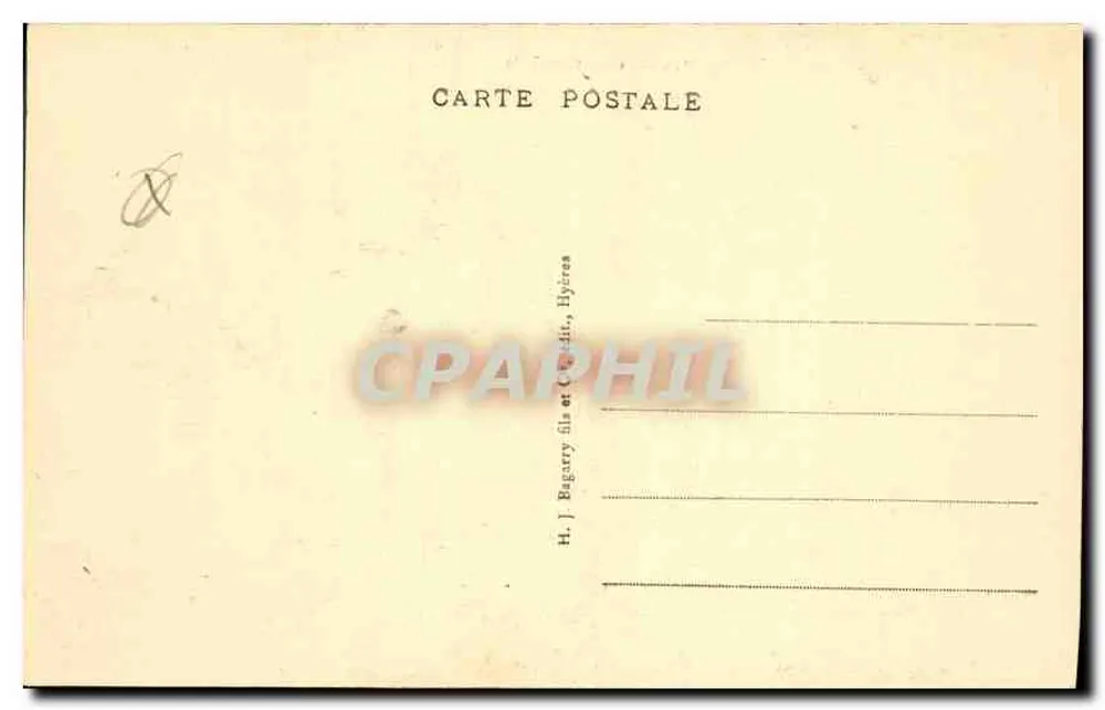 Hyères - Panorama sobre Costebelle — editor H. J. Bagarry fils et Cie, Hyères, n°16 - Verso