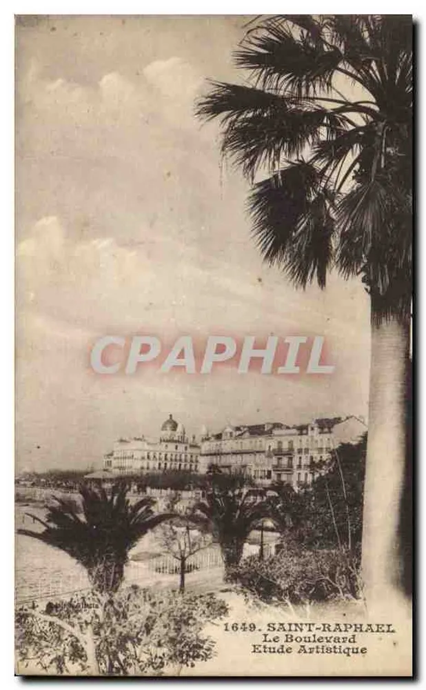 Saint-Raphaël — O Boulevard — Estudo Artístico — Editor: Fototipia Diletta - Frente