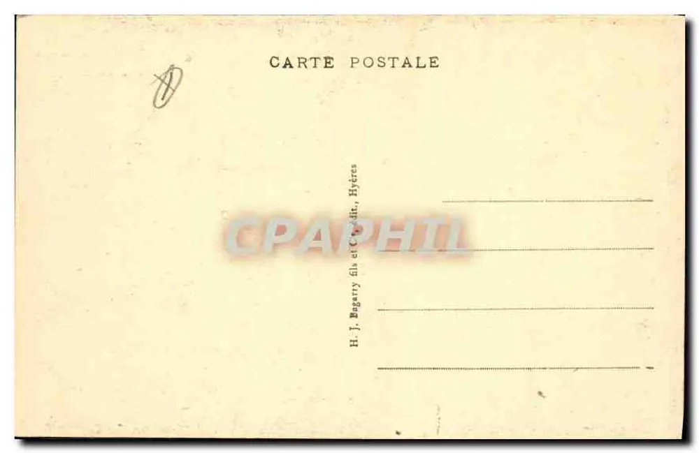 Hyères-les-Palmiers — Panorama Leste — H. J. Bagarry filho e Cia, Hyères - Verso