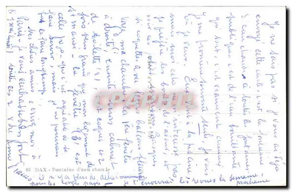 डैक्स - गर्म पानी की फव्वारा — प्रकाशक कैप, संख्या 95 - पीछे