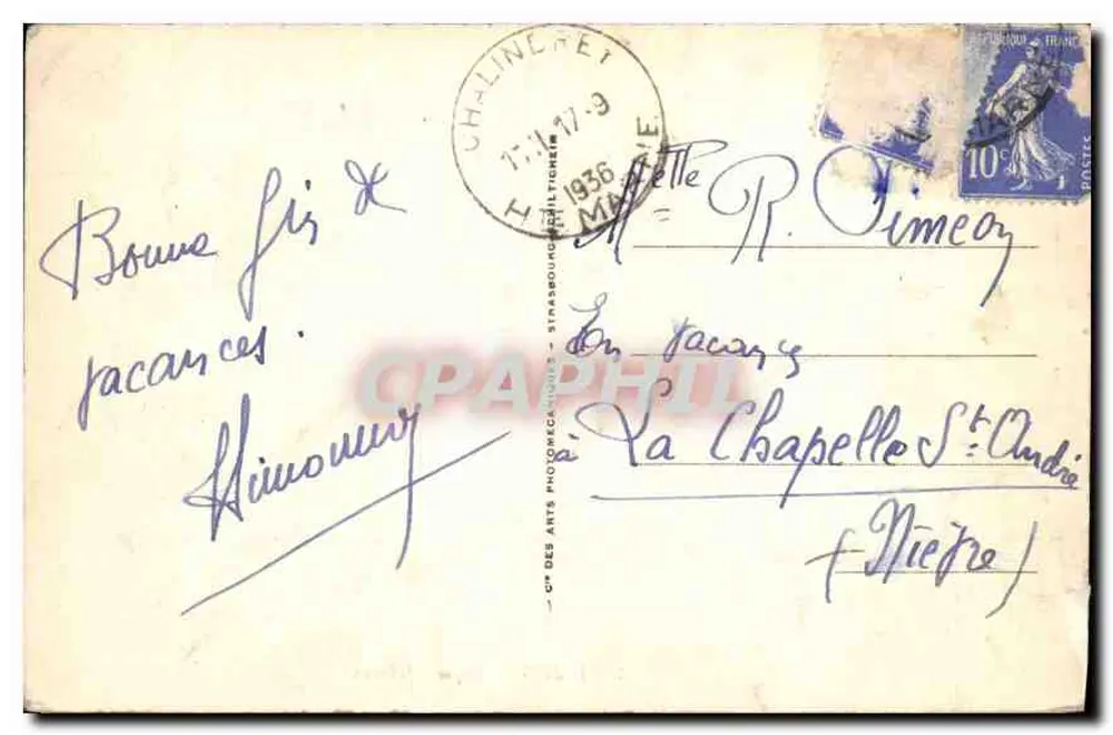 Dijon — Square Darcy — editor A.P. n°11 - Verso