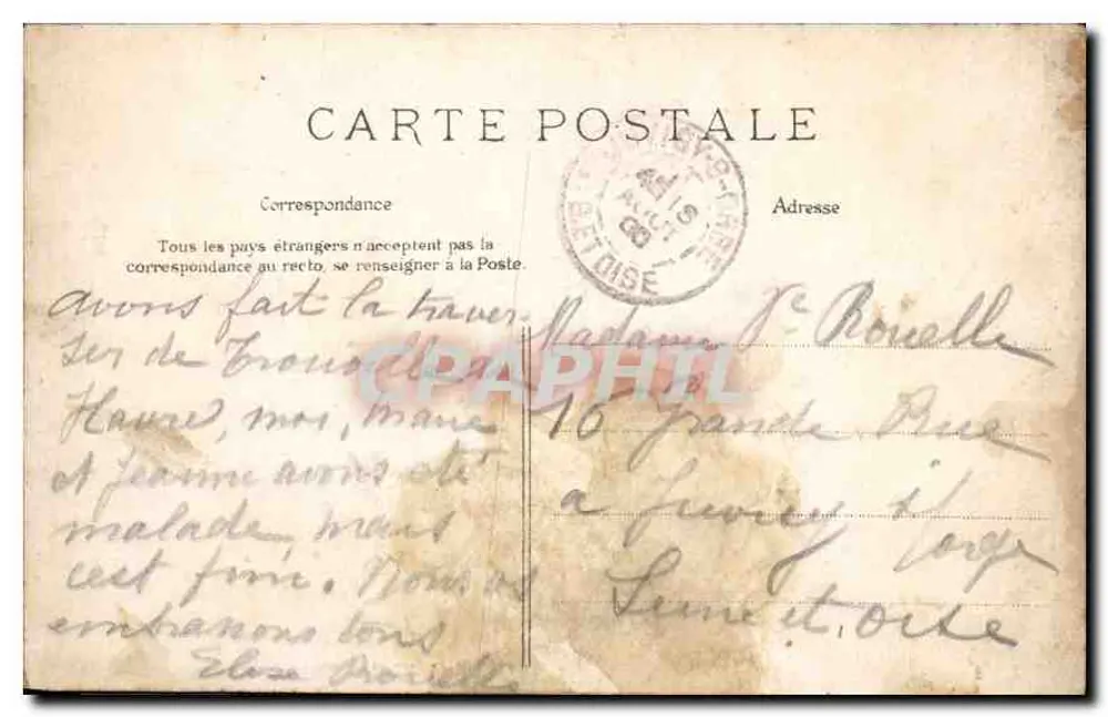 Le Havre — Praça Gambetta — E.L.D. n°57 - Verso