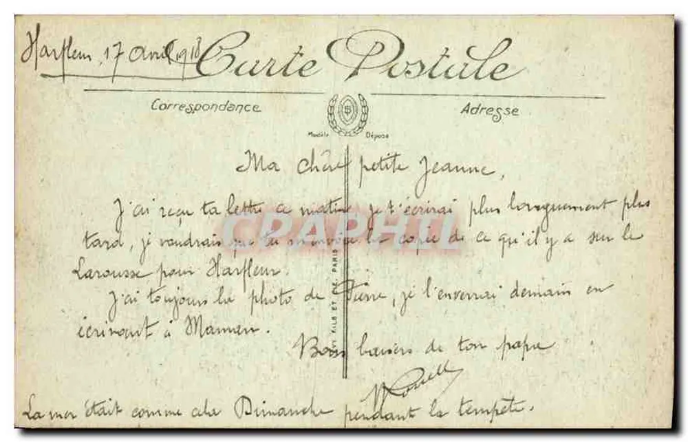 Le Havre — Pendant la Tempête — LL. n° 727 - Achterkant