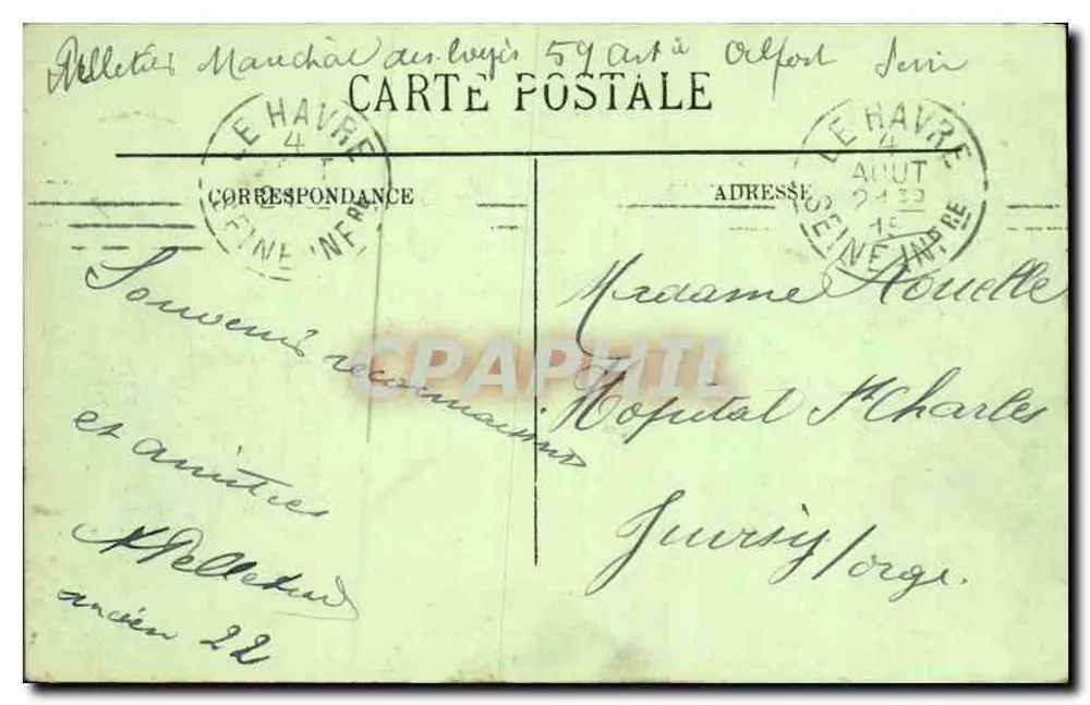 Le Havre — A Ense dos Pilotos — LL. n°28 - Verso